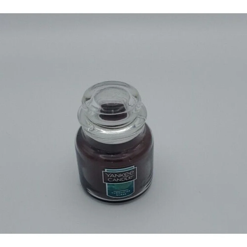 Turquoise Glass Yankee Candle Housewarmer Jar Lid 3.7oz Small Purple Fresh Sweet